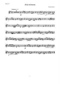 Aria Tristesse für Horn und Klavier