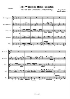 Mit Würd und Hoheit angetan Arie für Brass Quintett – Partitur