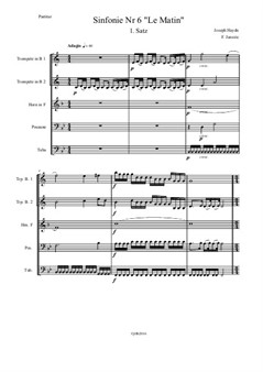 Sinfonie Nr.6 Le Martin, Satz 1 Brass Quintett – Partitur