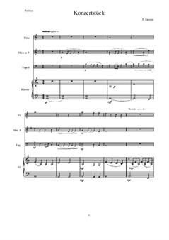 Concertpiece for 3 Wind Instruments Piano/Partitur